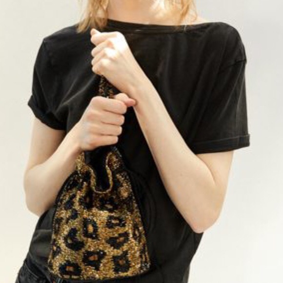 Zara Bohemian Beaded Bucket Bag New - Picture 2 of 8